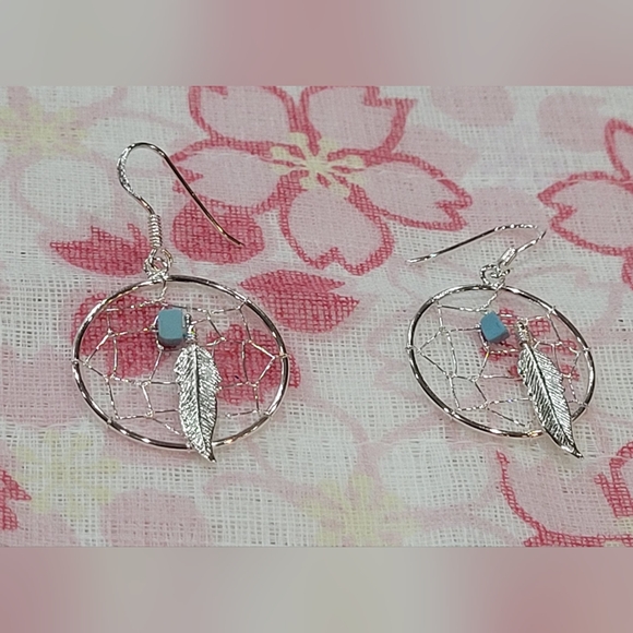 Dream Catcher Earrings - Sterling Silver - Picture 9 of 10